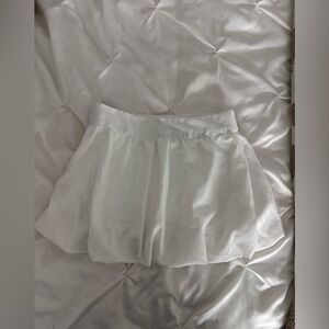 White Mini Bubble Skirt
